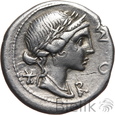 805. Republika Rzymska, Aemilia, Denar, 114-113 p.n.e, Marek Lepidus