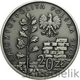 Polska, III RP, 20 złotych, 2009, Getto w Łodzi