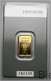 Sztabka złota, 5 g Au999, Heraeus