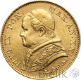 Watykan, Pius IX, 20 lirów, 1866 R, Rzym, AN XXI