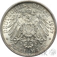 170. Niemcy, Badenia, 2 marki, 1907 G, Fryderyk 