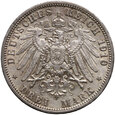 Niemcy, Prusy, Wilhelm II, 3 marki 1910 A