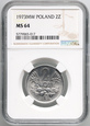 PRL, 2 złote 1973, Jagody, NGC MS64