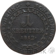 1244. Austria, 1 krajcar, 1812 B, Franciszek II