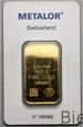 Sztabka złota, Uncja, 31,1 g Au999, Metalor