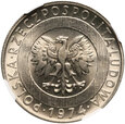 PRL, 20 złotych 1974, Wieżowiec i Kłosy, NGC MS66