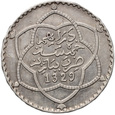 B155. Maroko, Abd al-Hafid bin Hassan, 10 dirhams - 1 rial 1911 