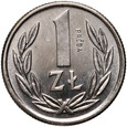 753. Polska, PRL, 1 złoty 1989, Próba, Nikiel