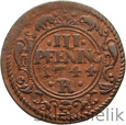 NIEMCY - ROSTOCK - 3 PFENNING - 1744