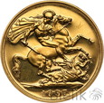 Wielka Brytania, Jerzy VI, 2 funty, 1937, stempel lustrzany, złoto