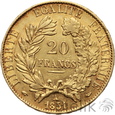 Francja, 20 franków 1851 A