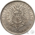 1008. Niemcy, Bawaria, 5 marek, 1875 D, Ludwik II