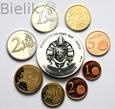 Watykan, zestaw euro, 2008, od 1 centa do 2 euro + medal w srebrze