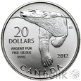 364. Kanada, 20 dolarów, 2012, Niedźwiedź polarny