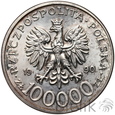 123. Polska, 100000 złotych, 1990, Solidarność Typ C