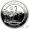 4. Barbados, 5 dolarów, 2017, Flamingi, seria Fabulous 15 #23