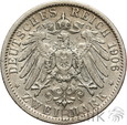 1020. Niemcy, Prusy, 2 marki, 1906 A, Wilhelm II