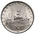 16. Włochy, 500 lirów 1967, statki Kolumba