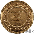 TUNEZJA - 20 FRANKÓW - 1900 A