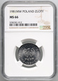 PRL, 1 złoty 1981, NGC MS66
