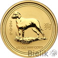 Australia, 50 dolarów 2006, rok psa, 1/2 uncji Au999