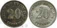 304. Niemcy, zestaw 2 x 20 pfennig, 1874