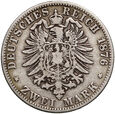 Niemcy, Hamburg, 2 marki 1876 J