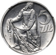PRL, 5 złotych 1960, Rybak, NGC MS64