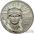 USA - 50 DOLARÓW - 2000 - LIBERTY - PLATYNA - 1/2 UNCJI
