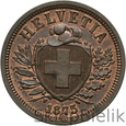 SZWAJCARIA - 2 RAPPEN - 1875