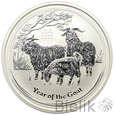  Australia, 8 dolarów, 2015, Rok kozy, 5 uncji srebra .999