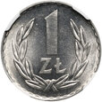 PRL, 1 złoty 1975, NGC MS65