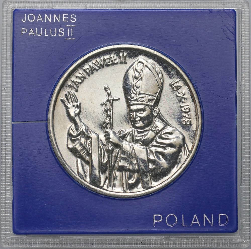 17. Polska, PRL, medal, Jan Paweł II, Gaude Mater Polonia, srebro