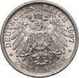 B38. Niemcy, Prusy, Wilhelm II, 2 marki 1907 A, Berlin