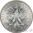 POLSKA - II RP -  10 ZŁOTYCH - 1932 - GŁOWA KOBIETY - Stan: ~1-