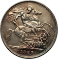 Wielka Brytania, Wiktoria, zestaw 7 srebrnych monet z 1887 roku