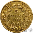 Francja, Napoleon III, 5 franków 1859 A