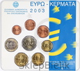 GRECJA - 2003 - ZESTAW EURO - OD 1 CENTA DO 2 EURO