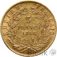 Francja, Napoleon III, 5 franków 1866 A