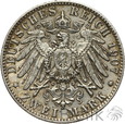 1006. Niemcy, Bawaria, 2 marki, 1907 D, Otto