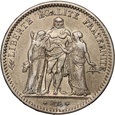 B1. Francja, Republika, 5 franków 1871 K, Bordeaux, rzadka