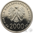 Polska, PRL, 2000 złotych, 1989, Jan Paweł II, próba, nikiel