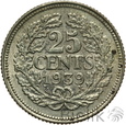 271. Holandia, 25 cents, 1939, Wilhelmina