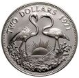 157. Bahamy, Elzbieta II, 2 dolary 1971, flamingi