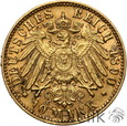 Niemcy, Bawaria, Otto, 10 marek, 1890 D, Monachium