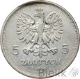 POLSKA - II RP -  5 ZŁOTYCH - 1930 - SZTANDAR - Stan: ~2