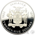 Jamajka, 25 dolarów, 1987, 25 rocznica koronacji Elżbiety II