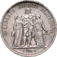 Francja, 5 Franków 1849 K, Hercules