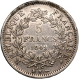 Francja, 5 Franków 1849 K, Hercules