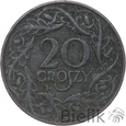 1115. Polska, Generalne Gubernatorstwo, 20 groszy, 1923